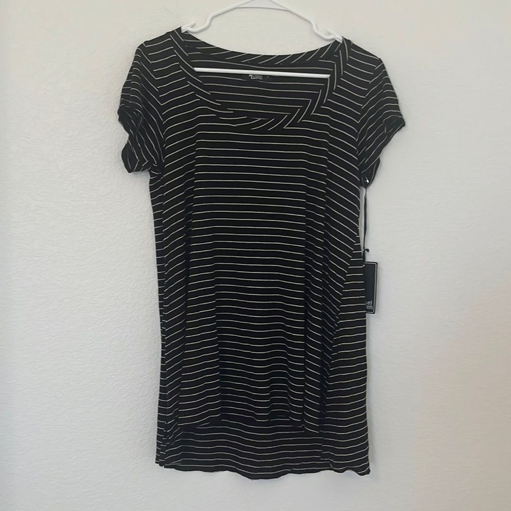 Michael Lauren Black and White Short Sleeve Top NEW NWT